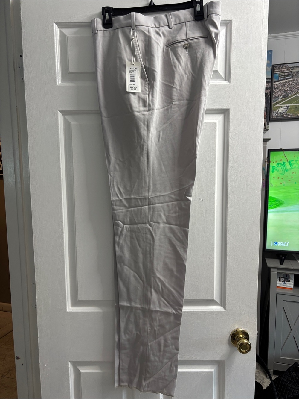 NWT Vince Men’s Dress Pants Stone Gray Size 36R Unfinished Hem $268